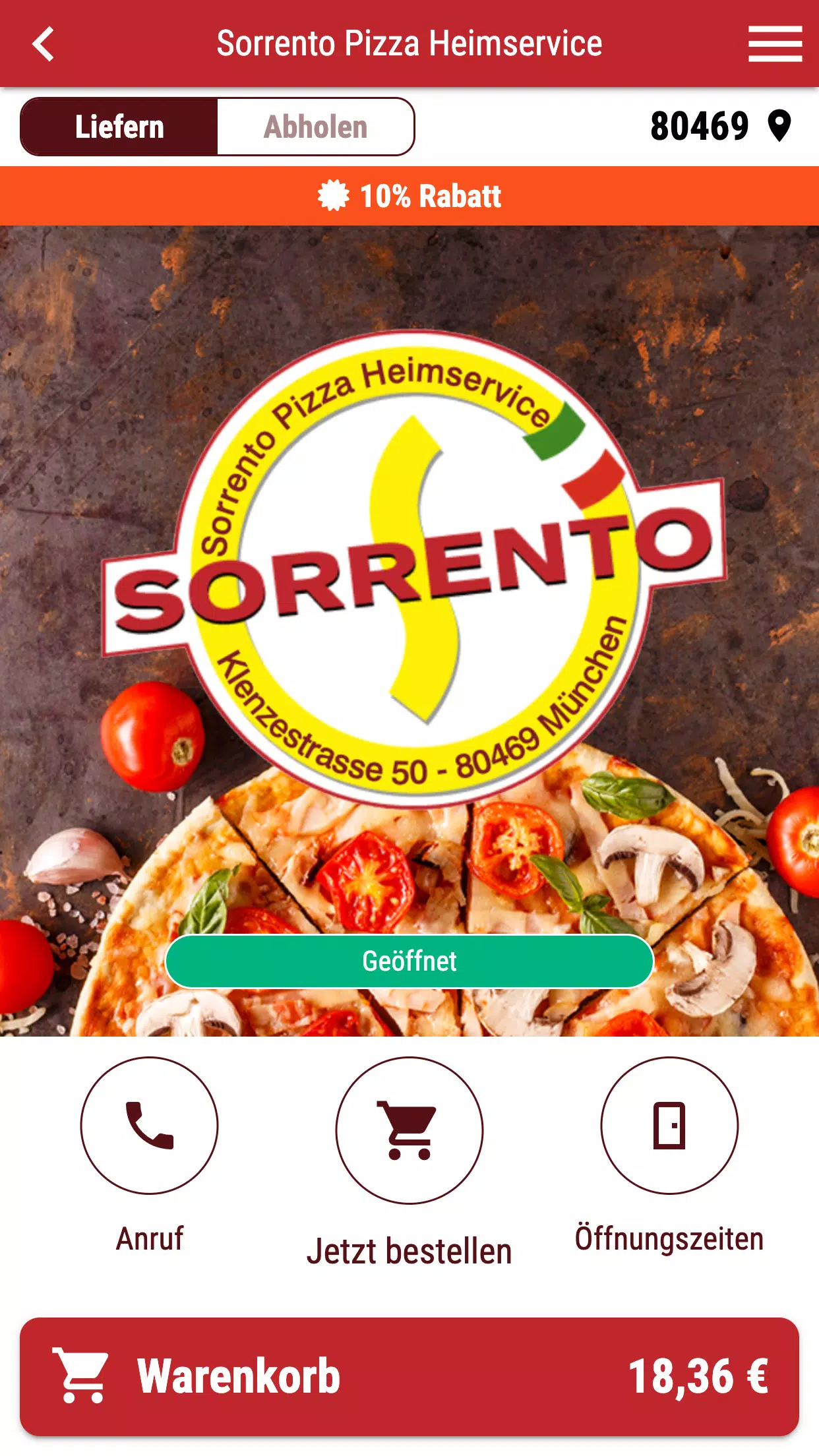 Sorrento Pizza Heimservice स्क्रीनशॉट 0