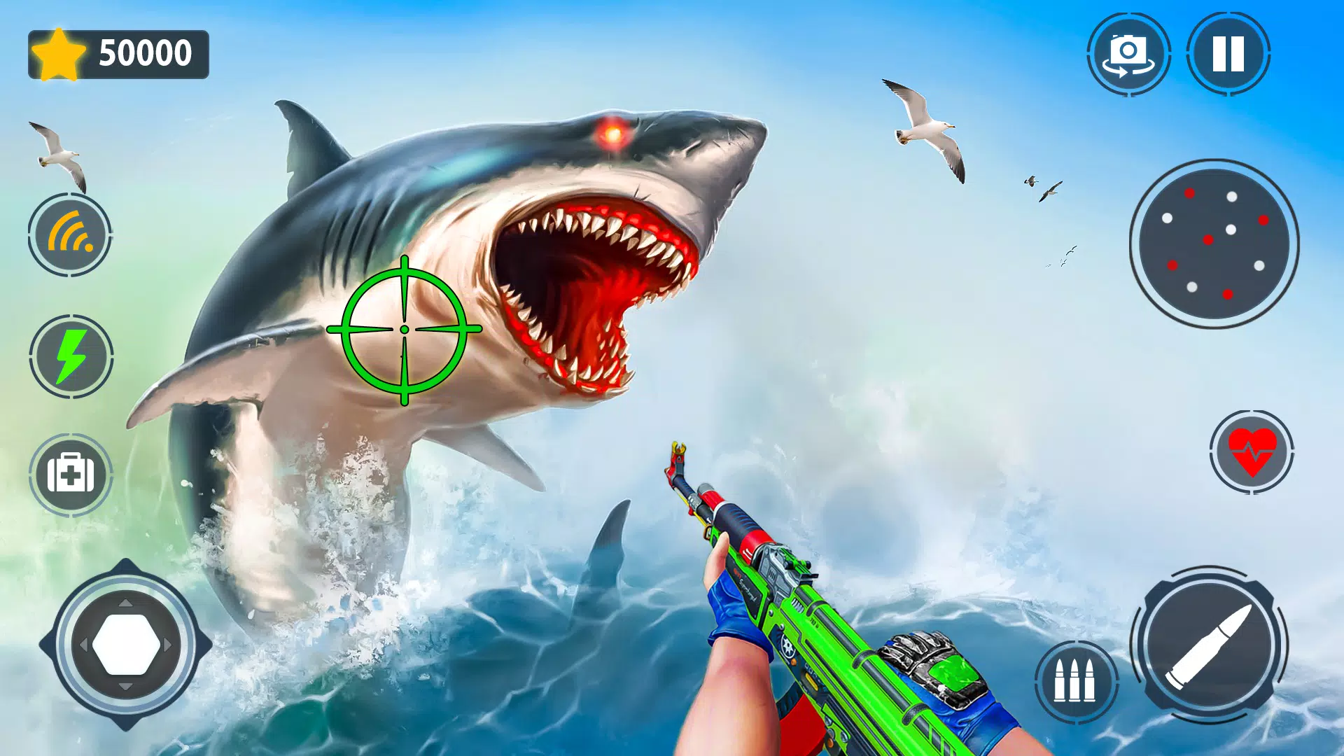 Shark Games & Fish Hunting Schermafbeelding 0