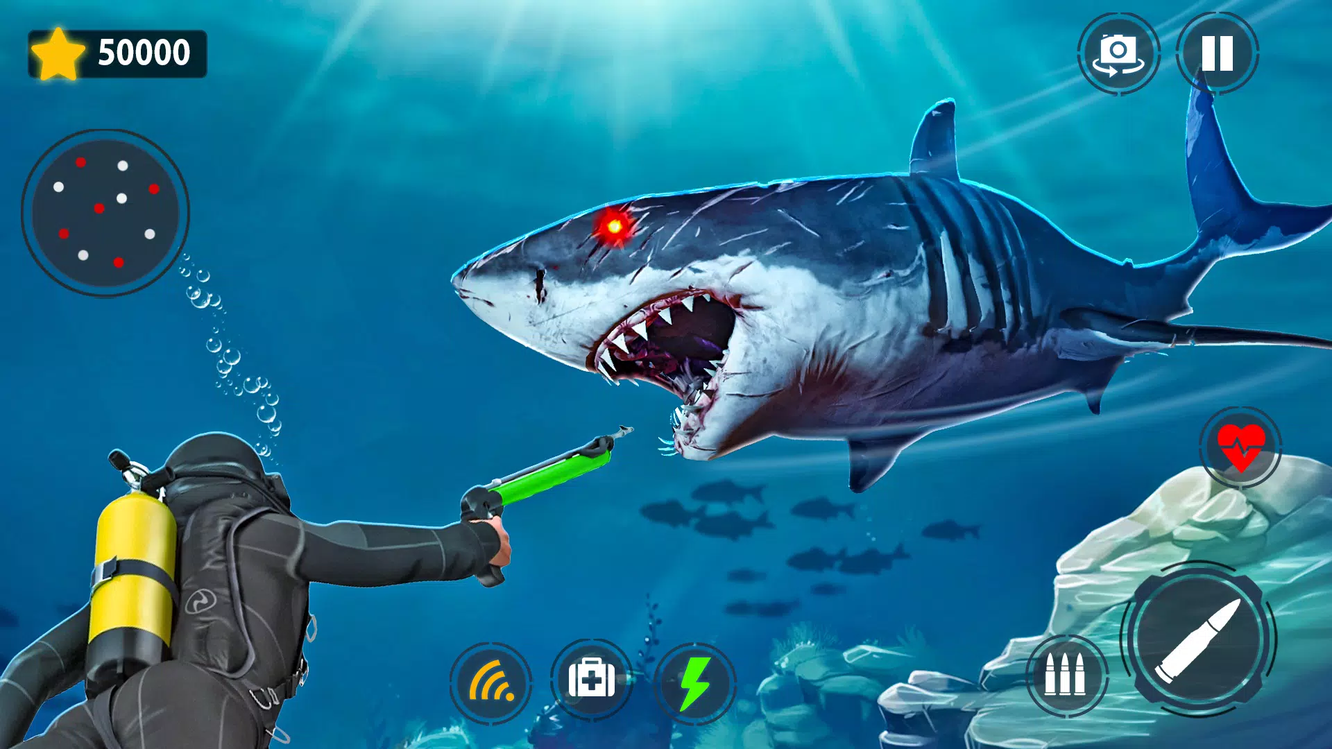Shark Games & Fish Hunting Schermafbeelding 1