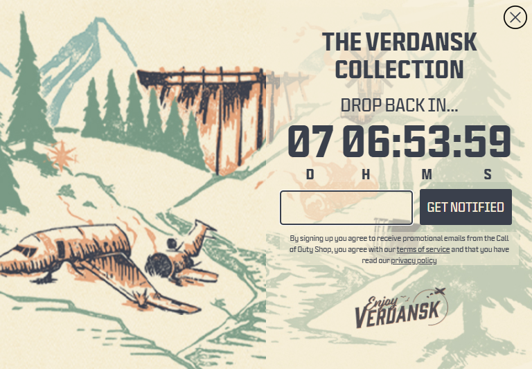 Verdansk 's Return : Call of Duty Merch 다음 주에 힌트
