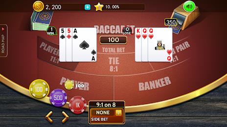 Schermata Baccarat casino offline card 0