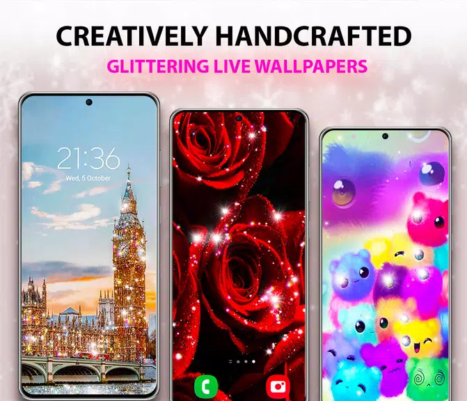 Glitter Live Wallpaper ภาพหน้าจอ 1