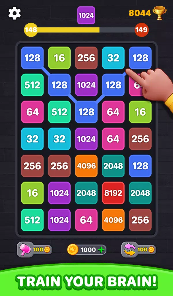 2048 Number Puzzle: Merge Game ဖန်သားပြင်ဓာတ်ပုံ 3