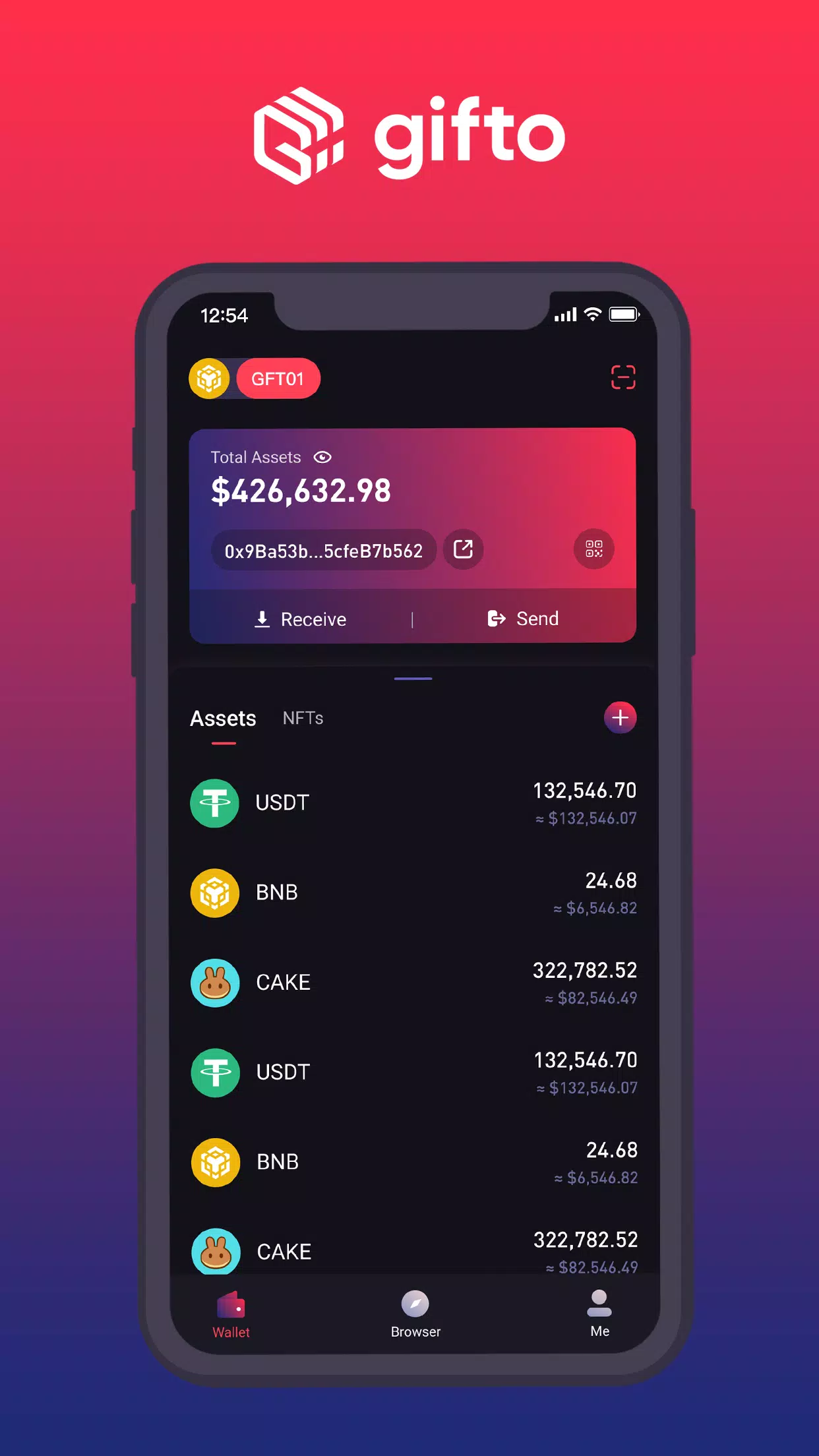 GFT Wallet Ảnh chụp màn hình 1