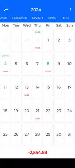 Money Calendar Tangkapan skrin 0