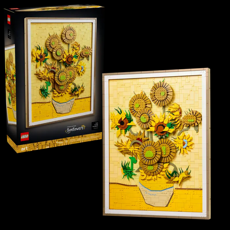 Nagtatayo kami ng Lego Vincent van Gogh - Sunflowers, na naglalaman ng isang nakatagong sorpresa para sa mga mahilig sa sining