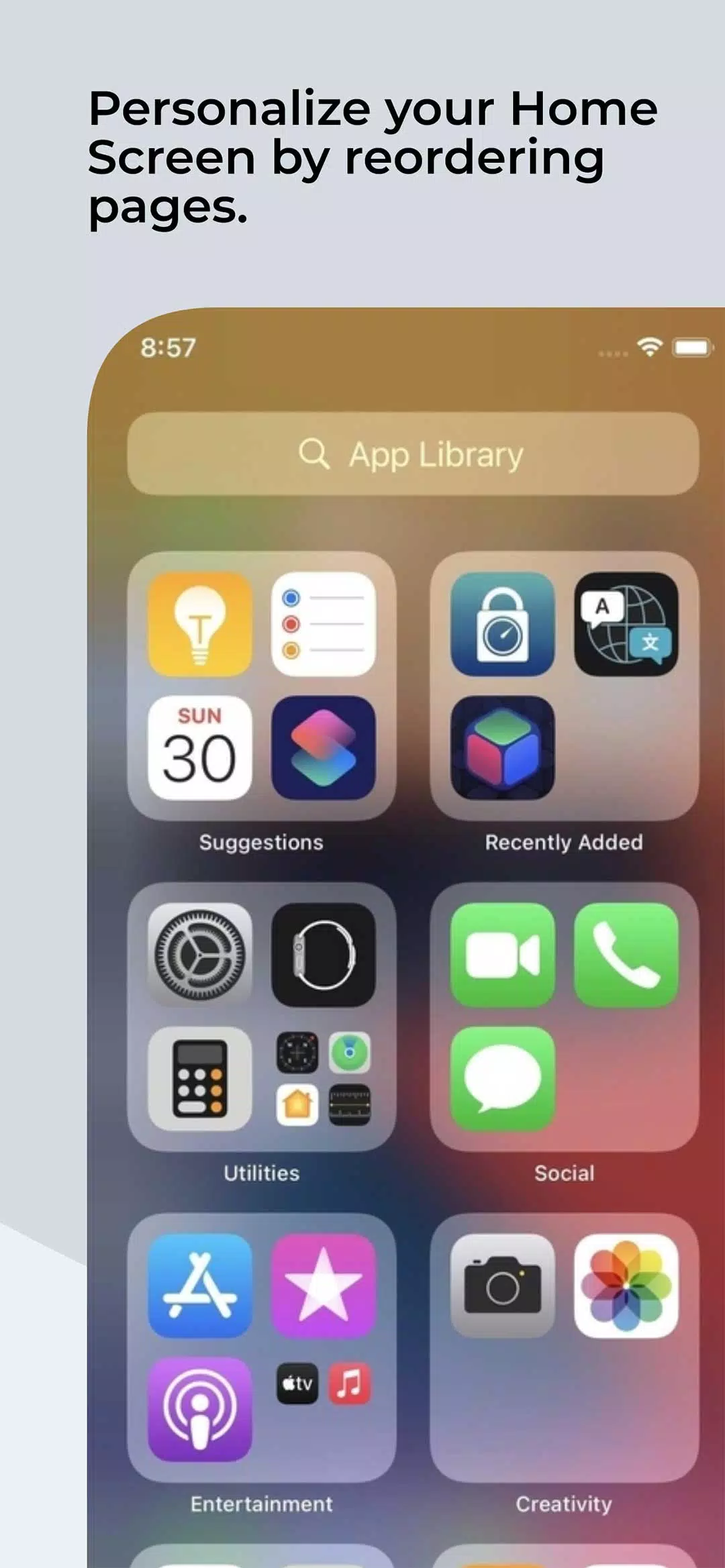 Launcher for iOS ဖန်သားပြင်ဓာတ်ပုံ 3