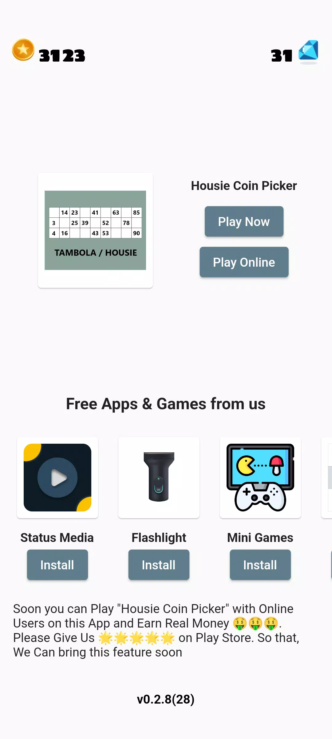 Tambola Housie Coin Picker Ekran Görüntüsü 0