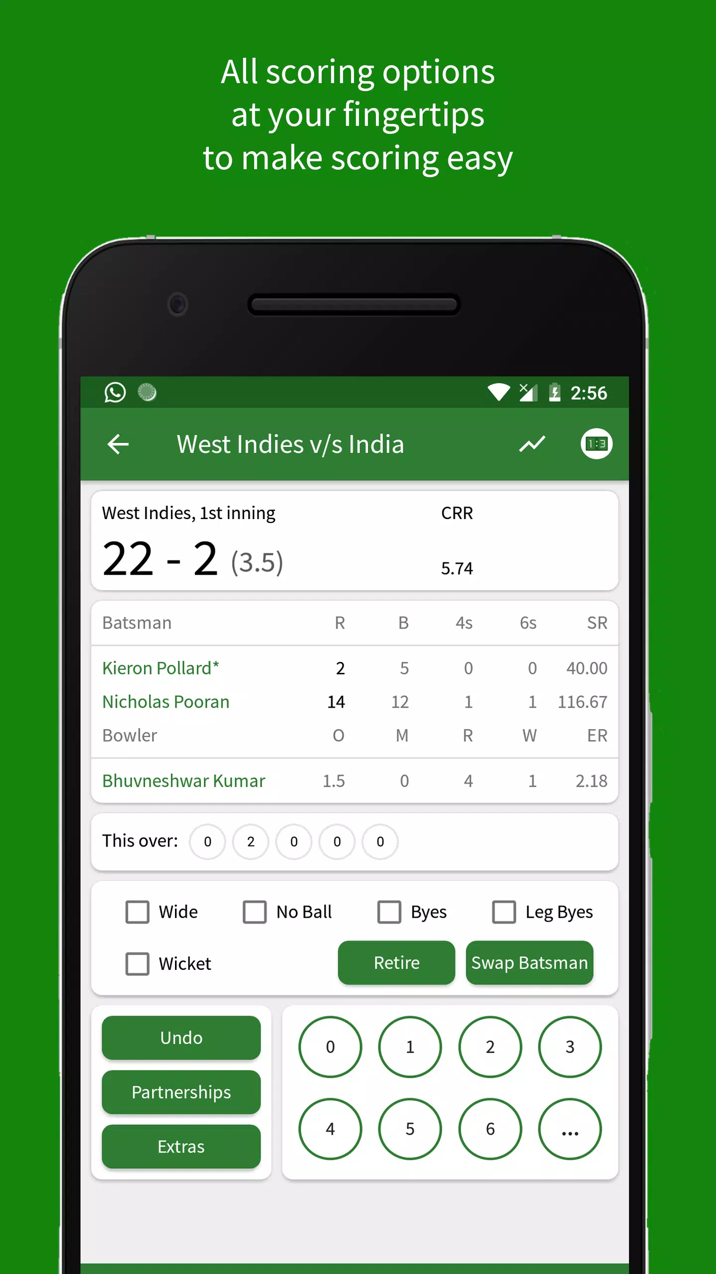 Cricket Scorer Tangkapan skrin 1