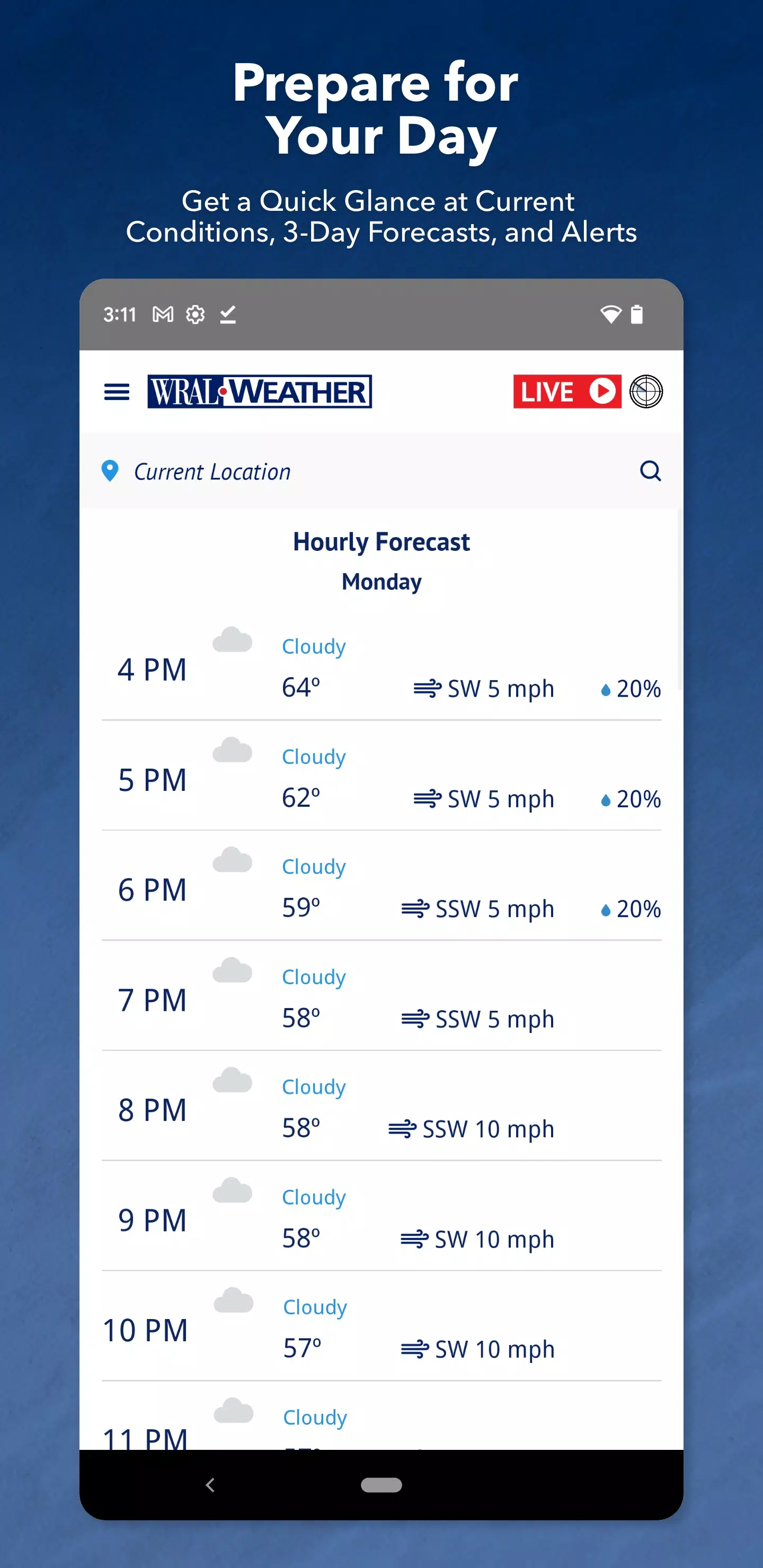 WRAL Weather Captura de tela 1