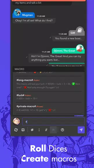 mRPG - Chat app to play RPGs Tangkapan skrin 3