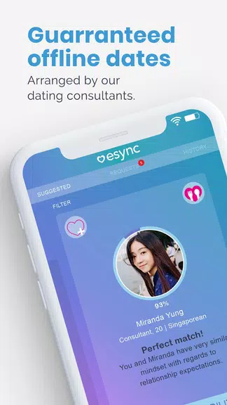 Esync - Singles Dating App Captura de pantalla 0