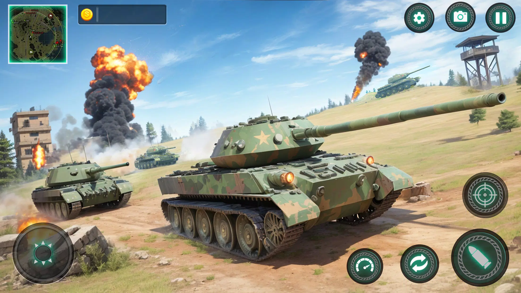 Military Tank War Machine Sim Captura de pantalla 1