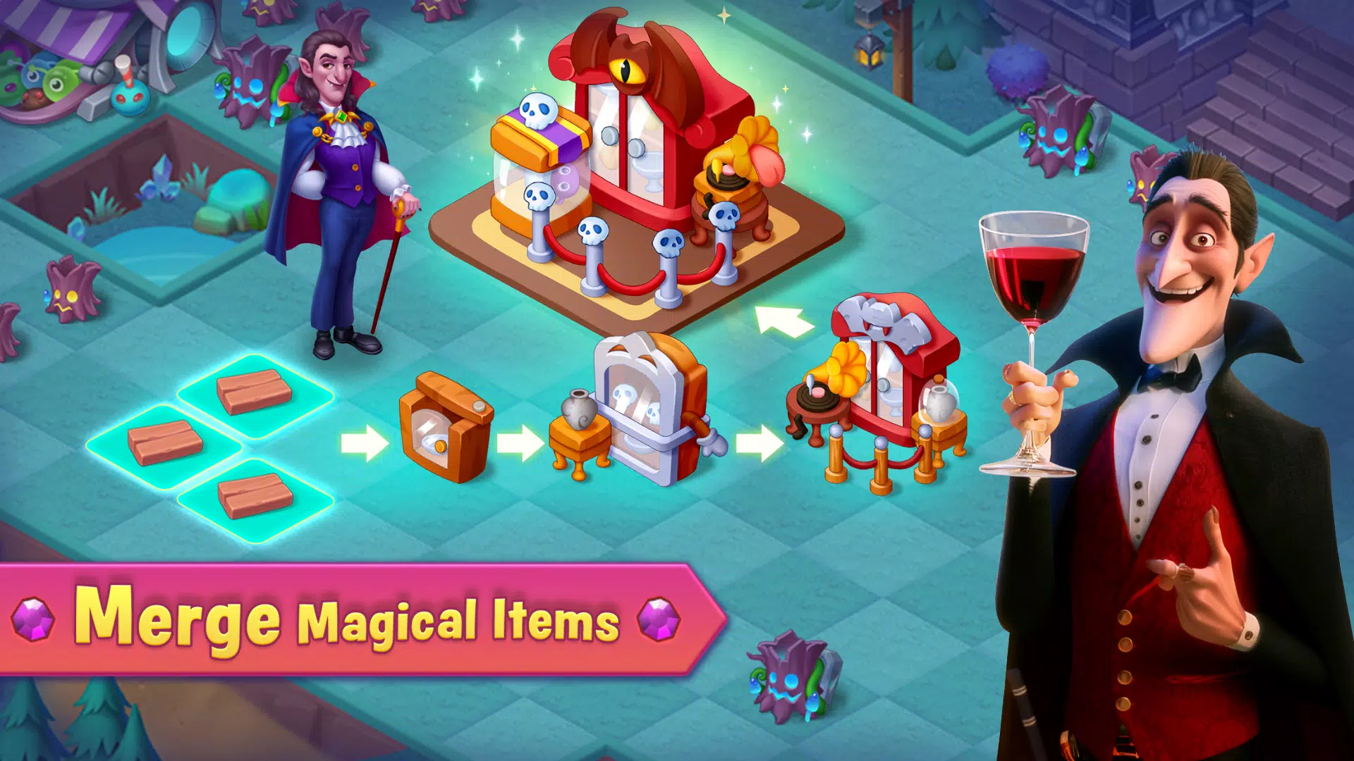 Merge Vampire: Monster Mansion應用截圖第3張