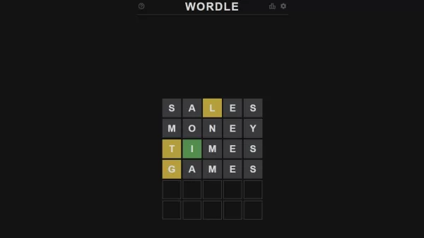 Wordle gameplay on mobile