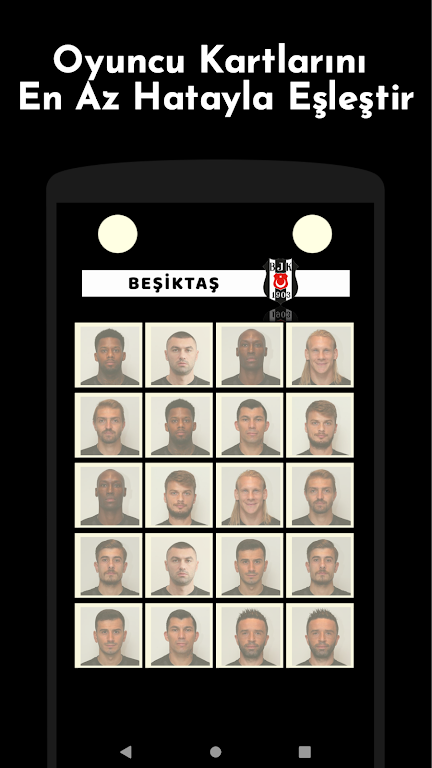 Beşiktaş Futbolcu Kart Eşleştirme Oyunu應用截圖第2張