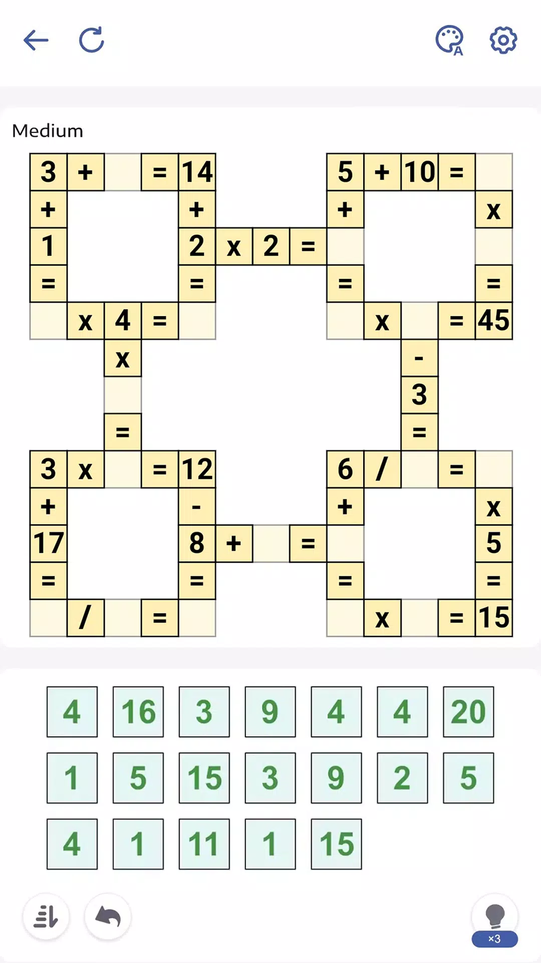 Crossmath - Math Puzzle Games Скриншот 0