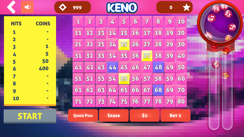 Cleo Keno - Free Keno Game Capture d'écran 0