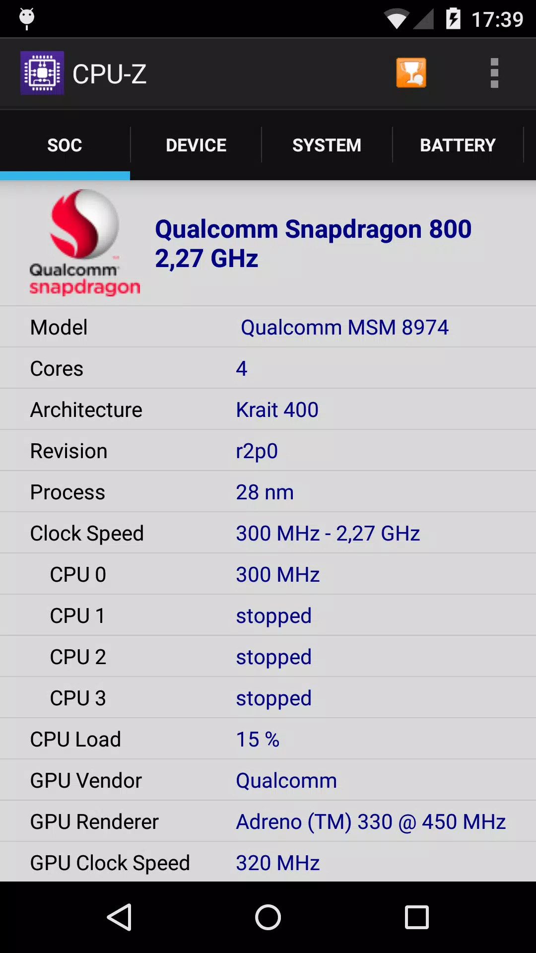 CPU-Z ဖန်သားပြင်ဓာတ်ပုံ 0