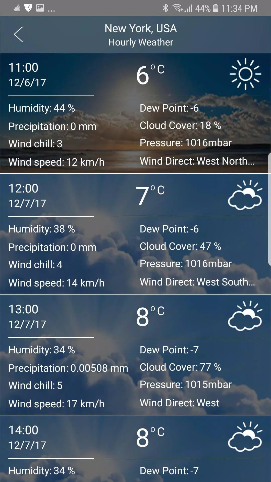 Weather app ภาพหน้าจอ 2