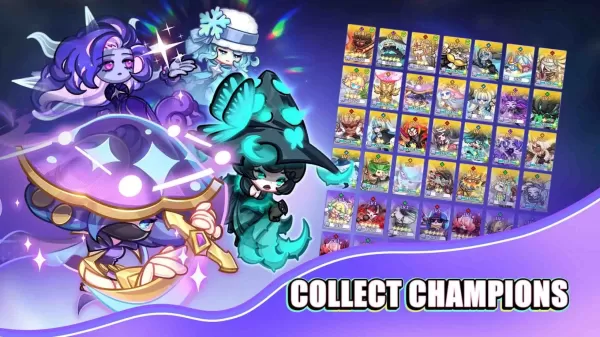 紫色蘑菇角色與其他蘑菇角色的選單畫面