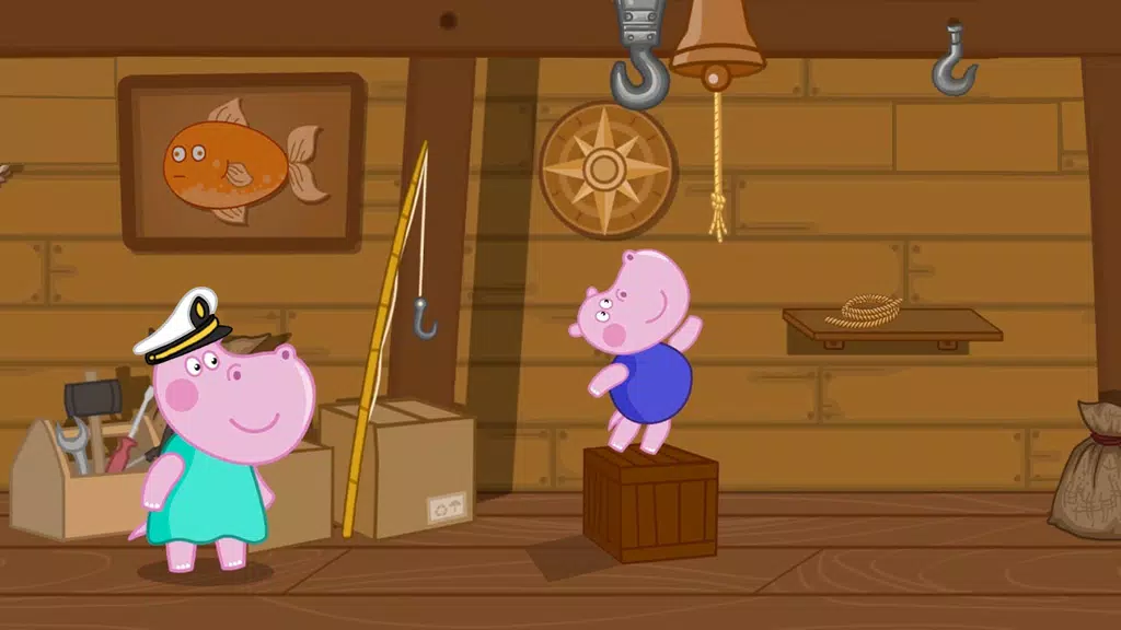 Hippo Adventures: Lighthouse Ekran Görüntüsü 1