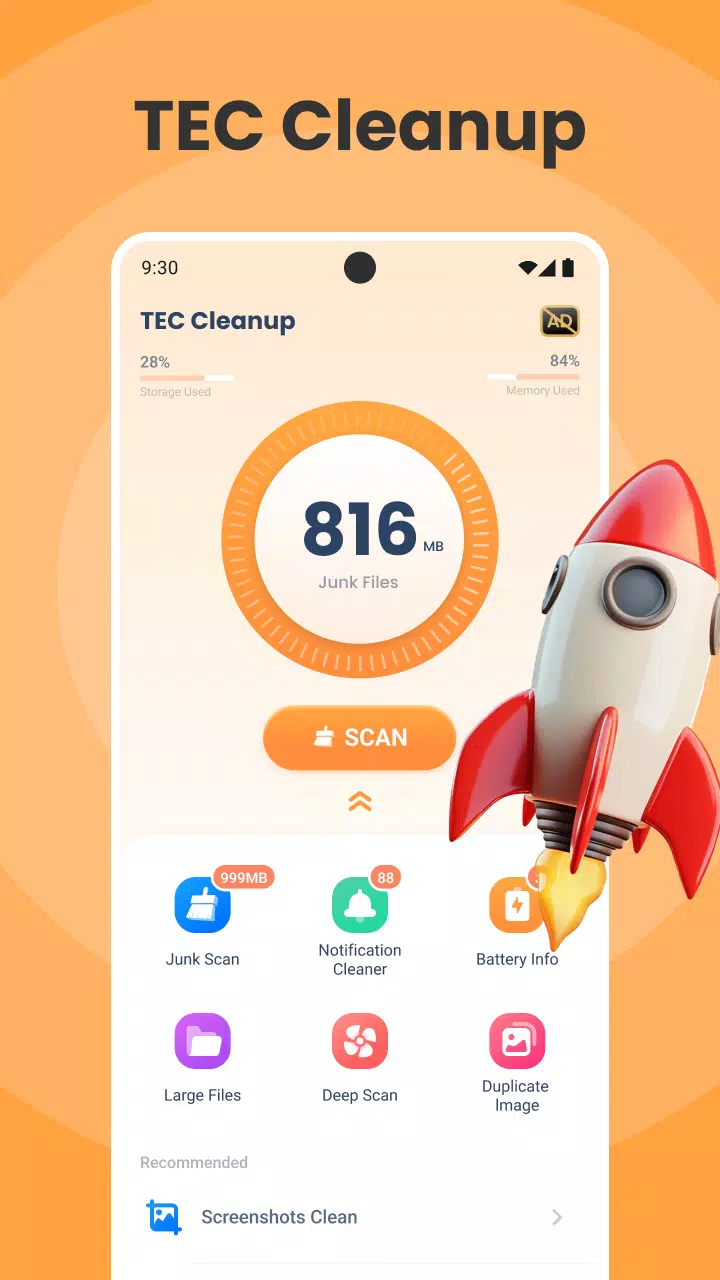 TEC Cleanup - Storage Cleaner 스크린샷 0