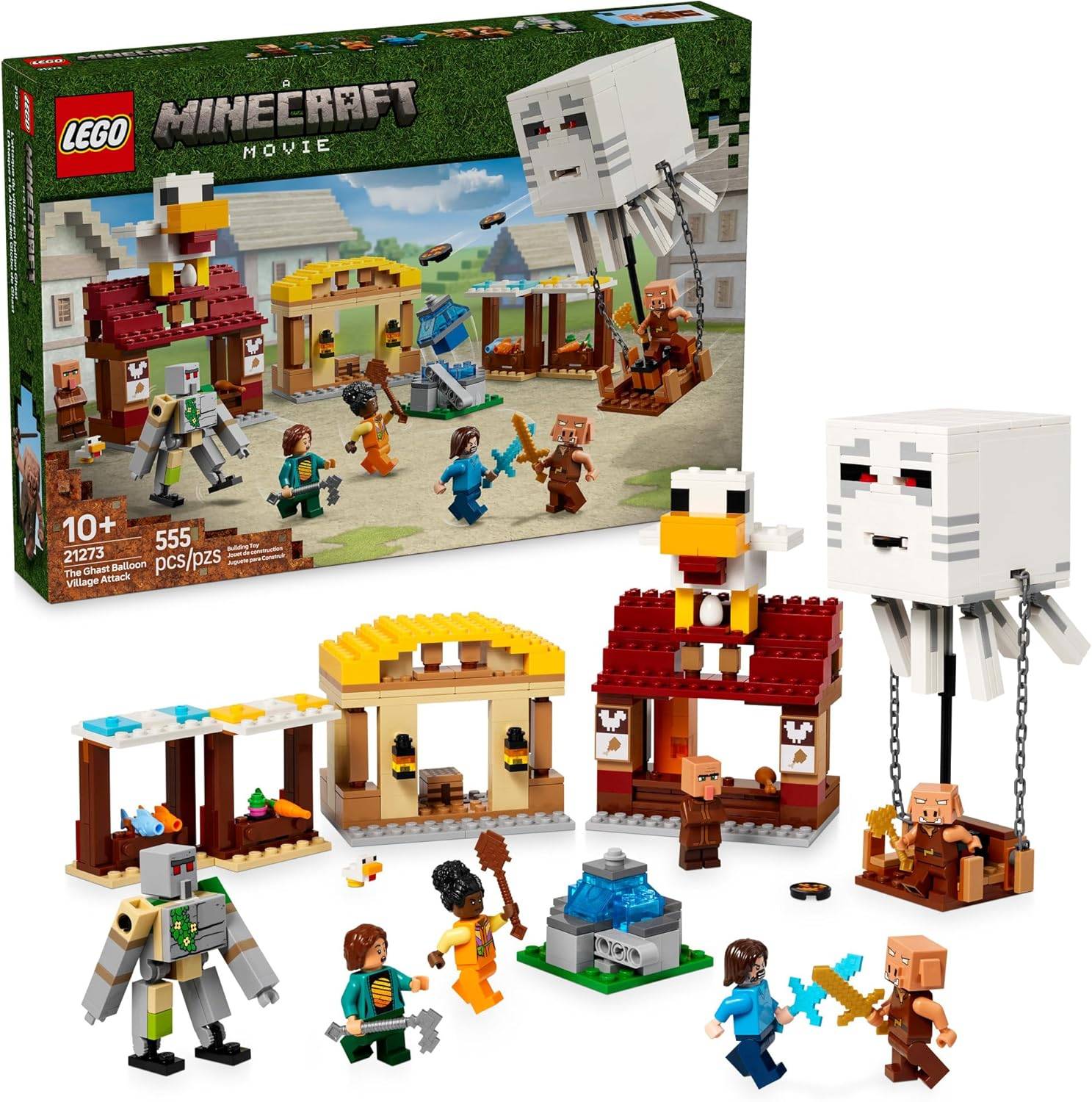LEGO Minecraft Ang pag -atake ng Ghast Balloon Village