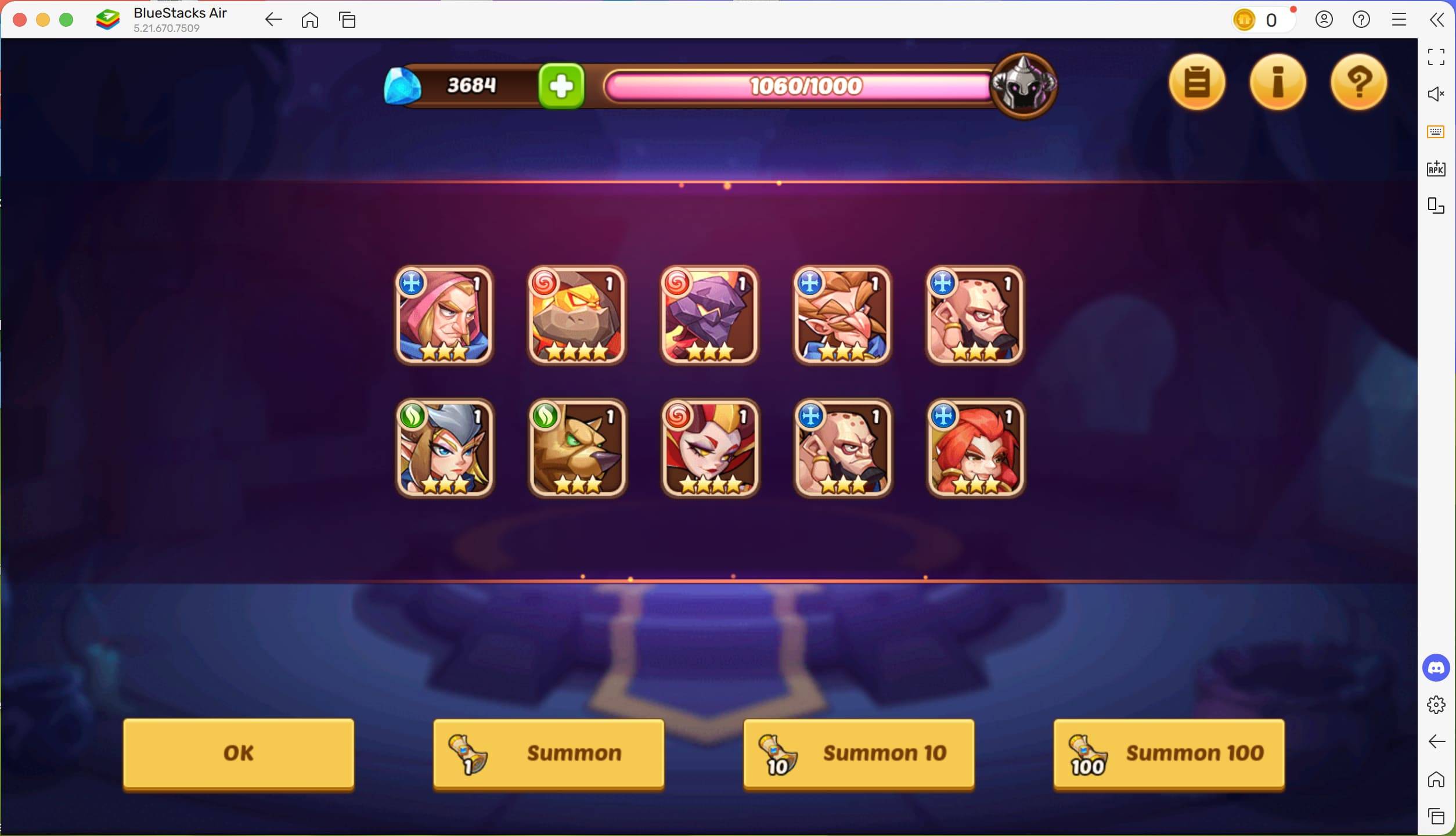用BlueStacks Air增強您在Mac上的閒置英雄遊戲