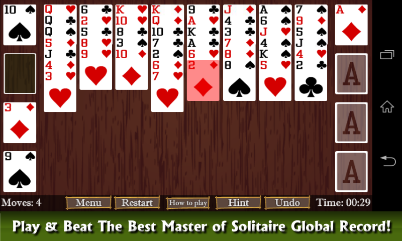 Freecell Patience Solitaire Captura de tela 2