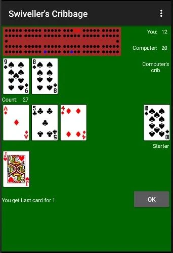 Swiveller's Cribbage ဖန်သားပြင်ဓာတ်ပုံ 1