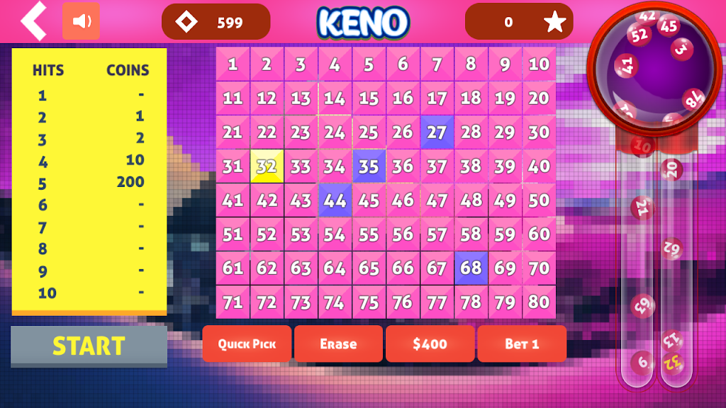 Cleo Keno - Free Keno Game Capture d'écran 3