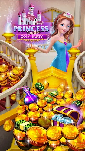 Princess Gold Coin Dozer Party應用截圖第1張