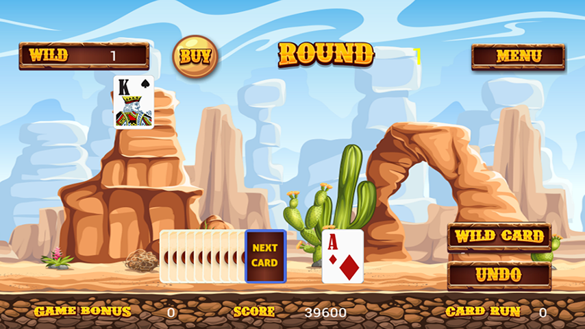 Wild West Tri Peaks Solitaire Captura de tela 1
