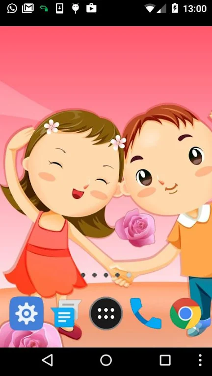 cartoon love wallpaper Скриншот 1