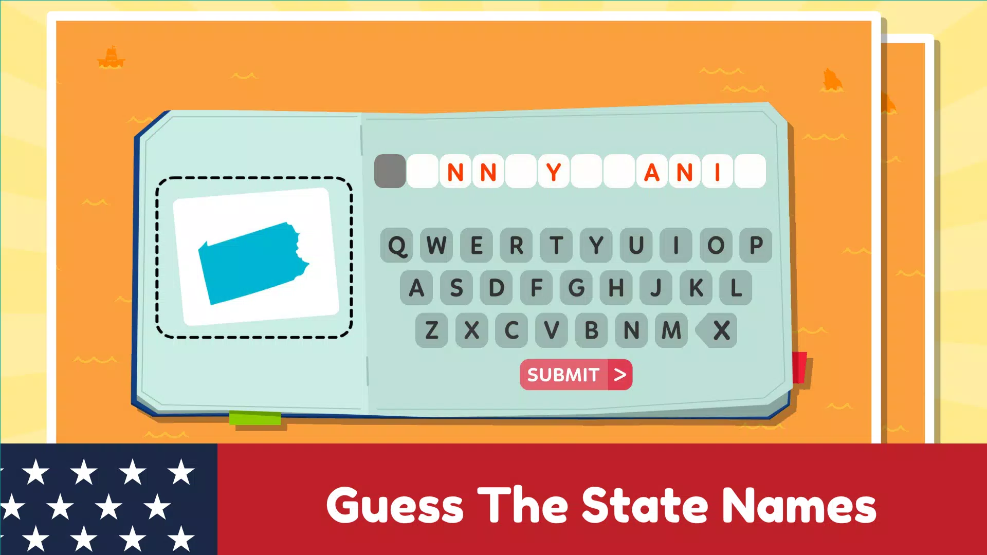 USA Map Kids Geography Games स्क्रीनशॉट 1
