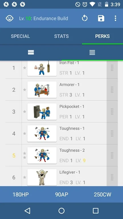 StatMan - FO4 Build Planner Captura de tela 3