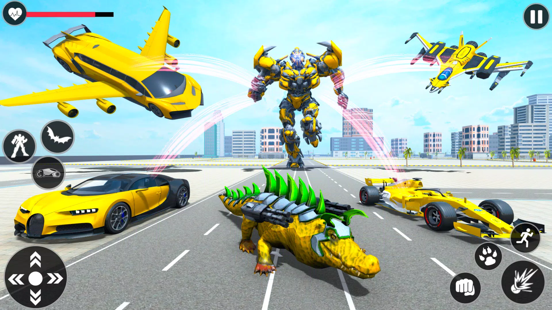 Flying Robot Transforming Game Ekran Görüntüsü 3