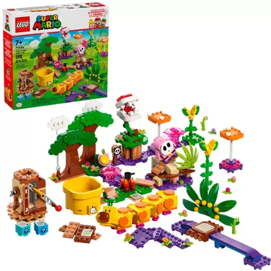 乐高 - 超级马里奥苏打丛林制造商套装,Wiggler玩具和Mario Playset 71434