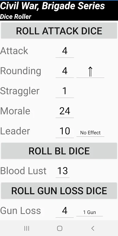 Civil War Brigade Series Dice Roller Capture d'écran 1