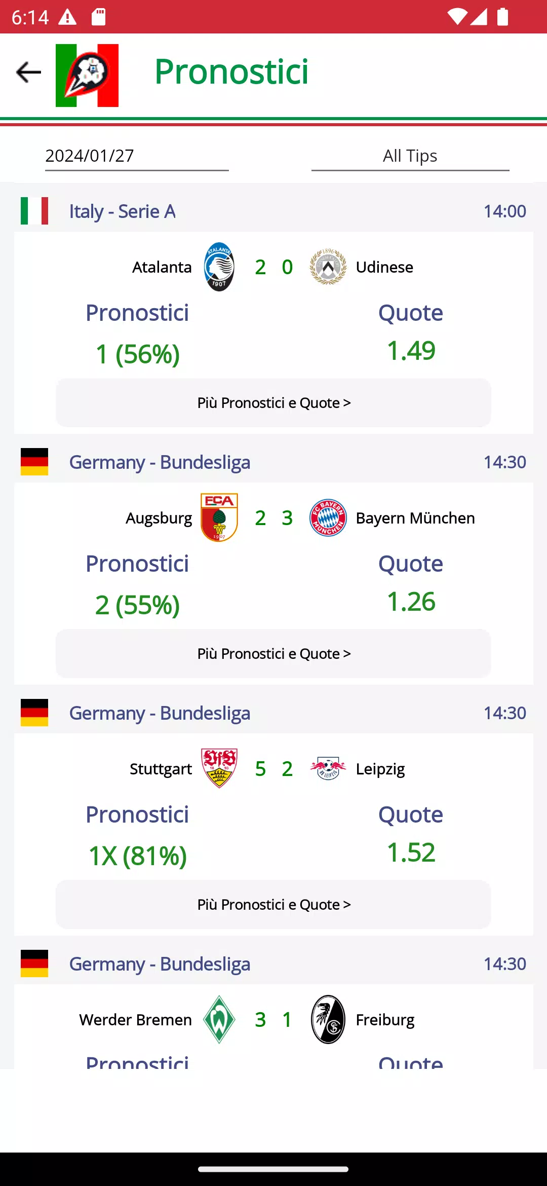 Football Serie A Calcio Italy Tangkapan skrin 1
