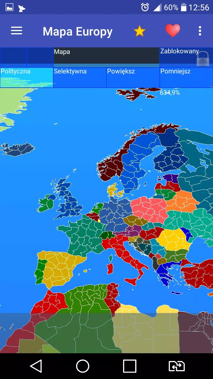 Europe map ဖန်သားပြင်ဓာတ်ပုံ 1