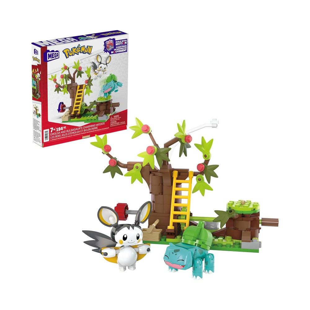 Đồ chơi xây dựng Mega Pokémon Set Emolga và Bulbasaur, gỗ quyến rũ