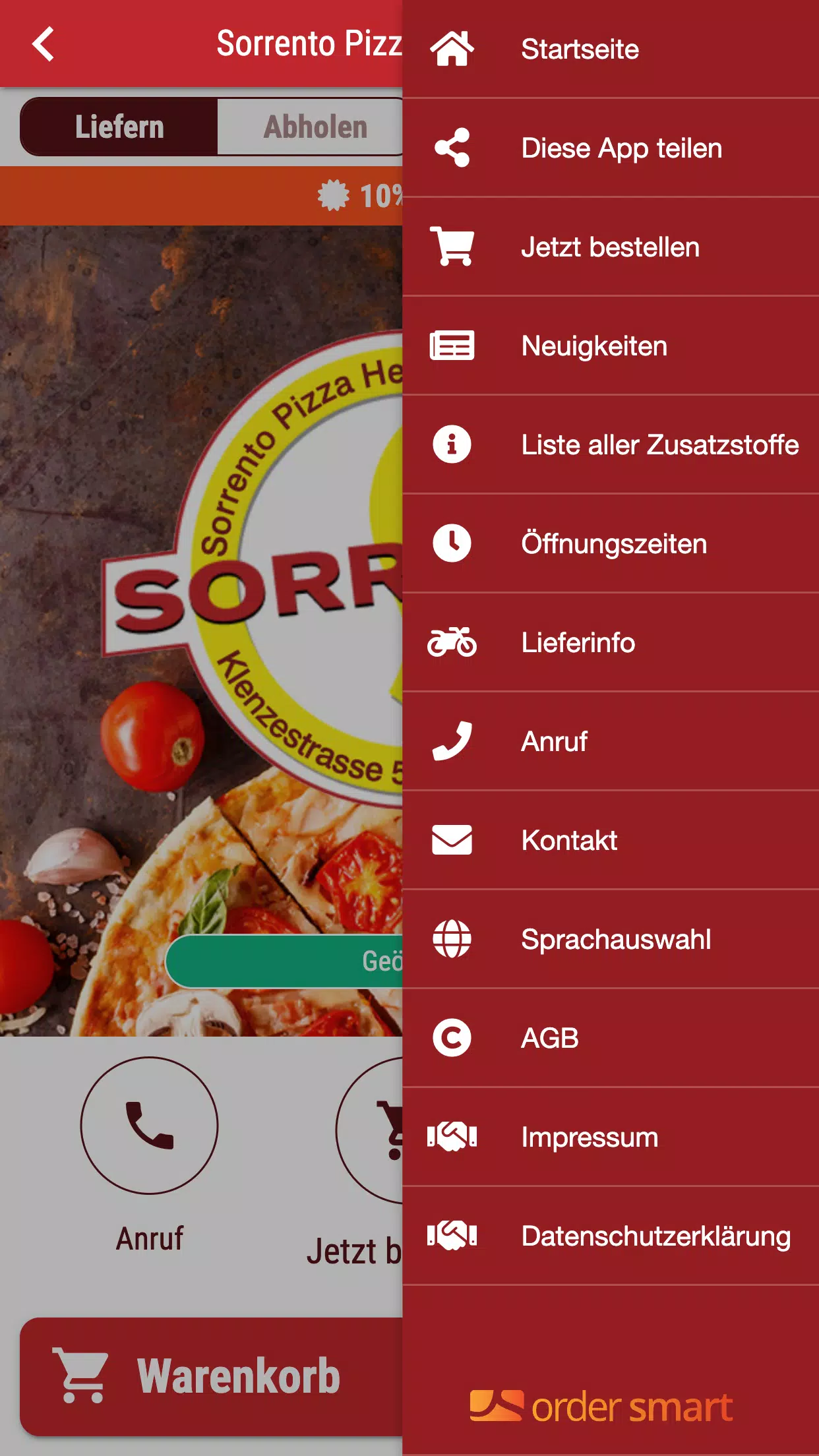 Sorrento Pizza Heimservice स्क्रीनशॉट 2