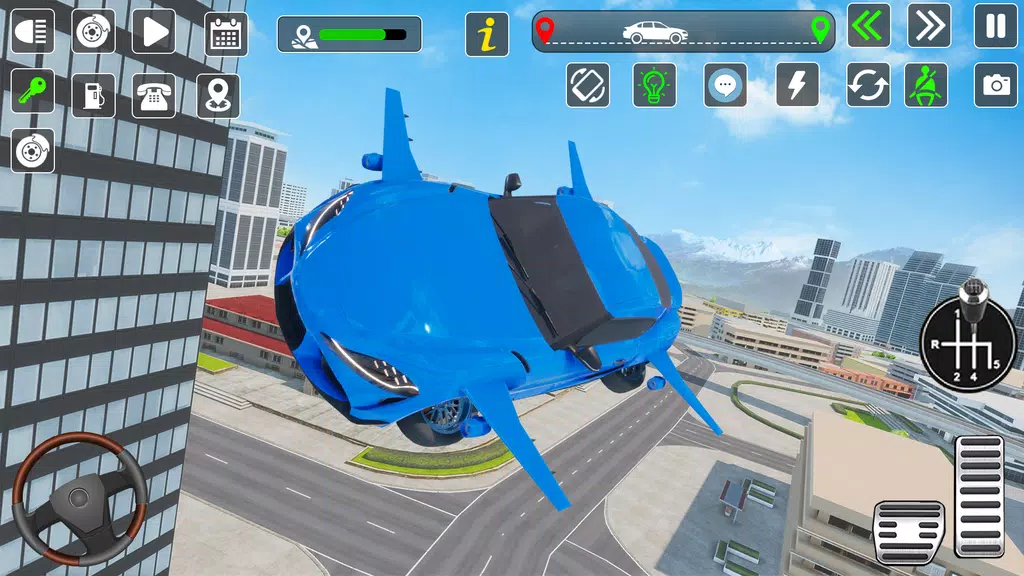 Flying Car Games Car Flight 3D ภาพหน้าจอ 3