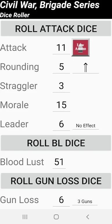 Civil War Brigade Series Dice Roller Capture d'écran 0