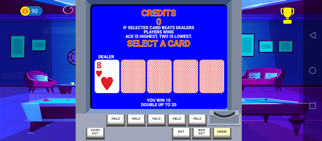 Video Poker Big Bet Zrzut ekranu 2