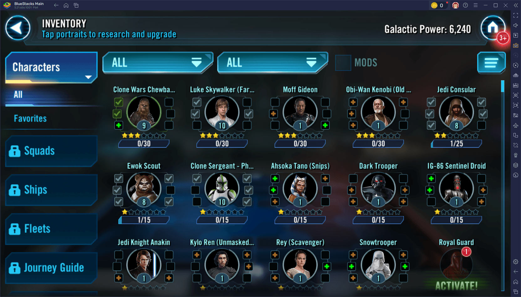 Star Wars: Galaxy of Heroes 2025 Lista de niveles: personajes de arriba e inferior clasificados