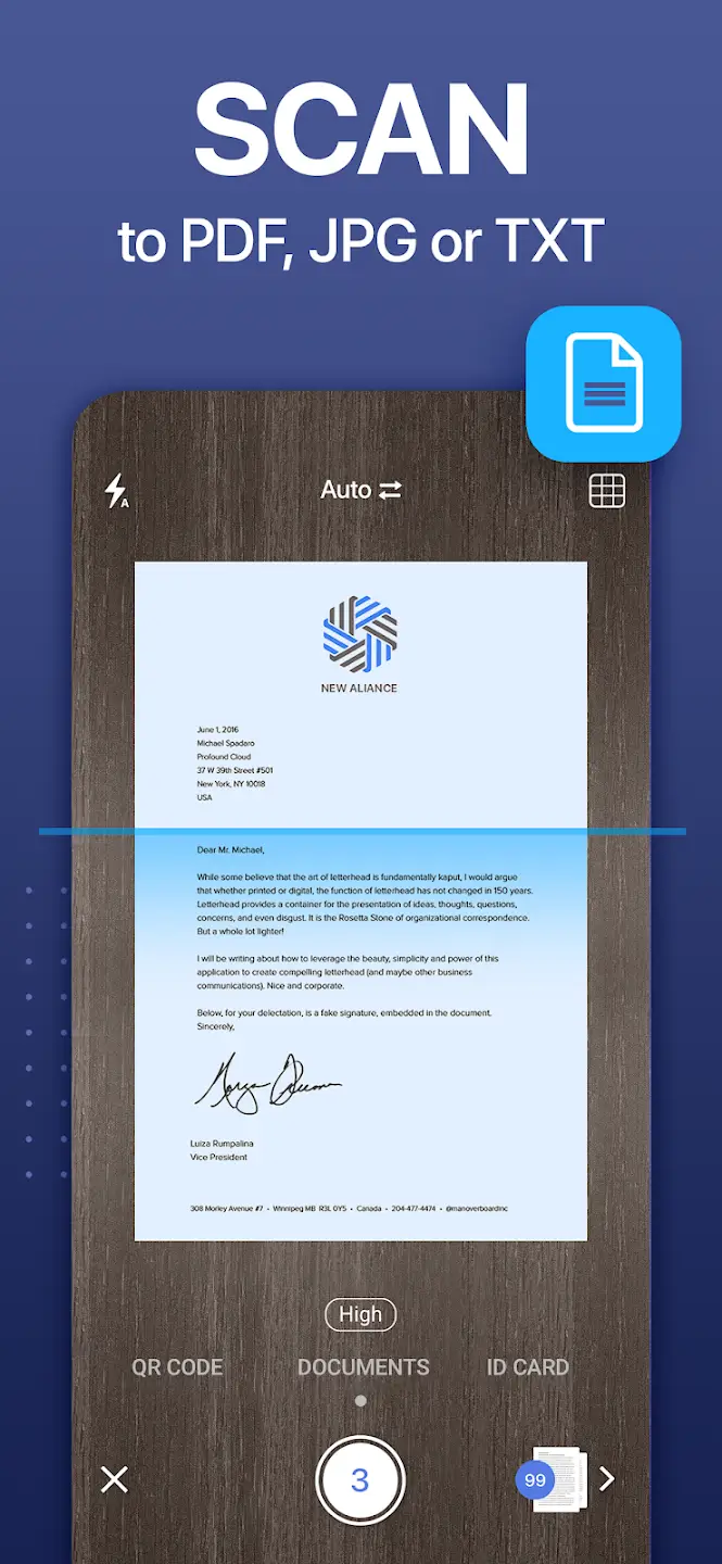 iScanner - PDF Scanner App Screenshot 0