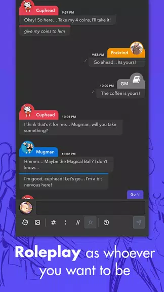 mRPG - Chat app to play RPGs Tangkapan skrin 1